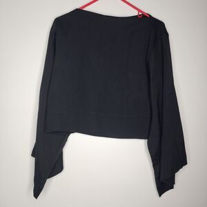 Banana Republic Blouse Women XS Black Wide Sleeve